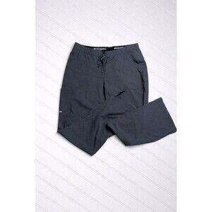 Skechers By Barco Scrub Pants Size L Gray Polyester Spandex Stretch Drawstring